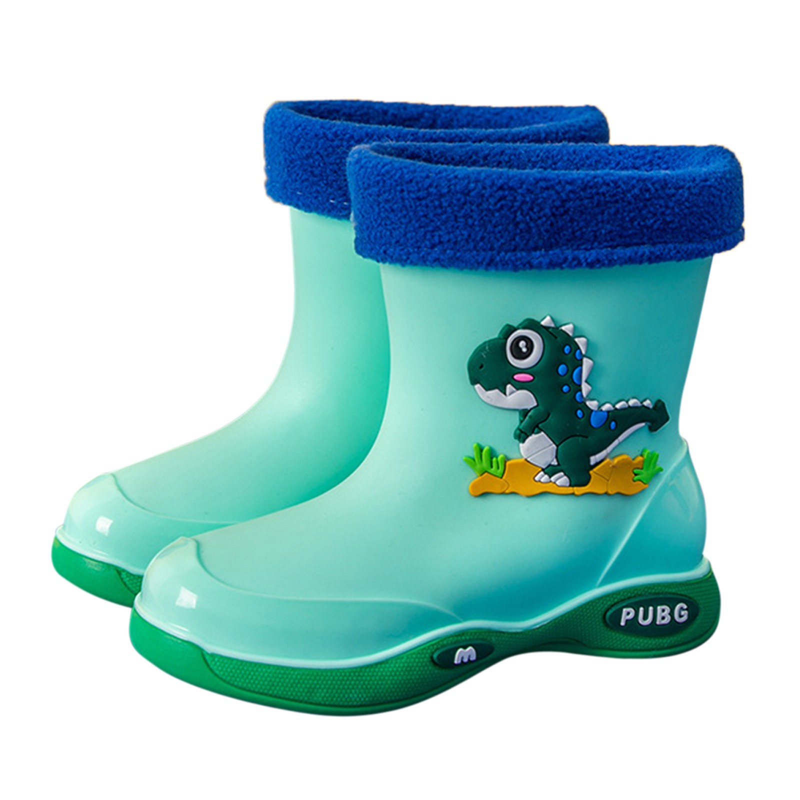 NOKIO Toddler Waterproof Rain Boots With Liners, Boys' Waterproof Duck Boots New Kids Girls Cartoon Children's Rain Boots Non Slip Children Water Shoes Classic Children Rainboots Non Slip